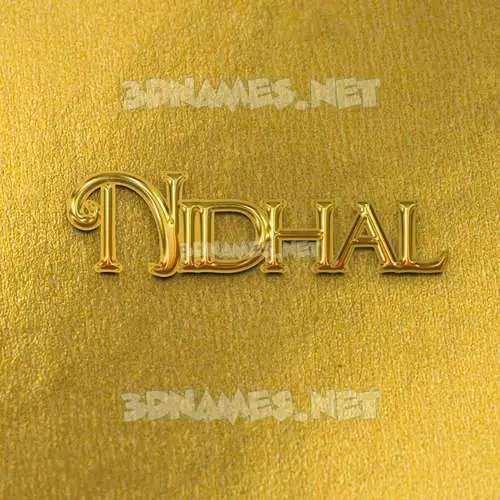 nidhal in All Gold style - 3D name wallpaper nidhal in All Gold style - 3D name wallpaper