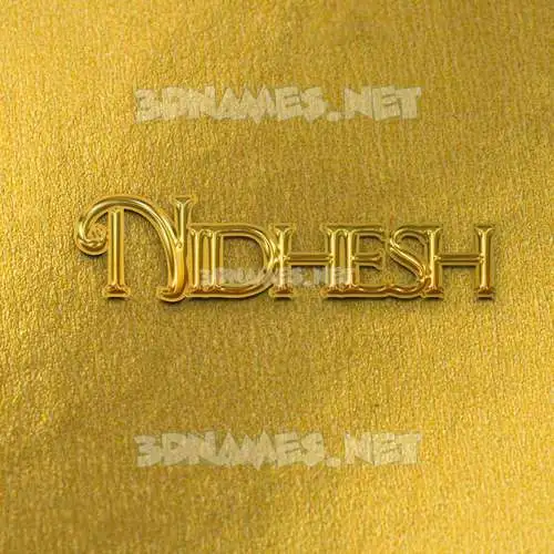 nidhesh in All Gold style - 3D name wallpaper nidhesh in All Gold style - 3D name wallpaper