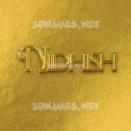 nidhish in All Gold style - 3D name wallpaper nidhish in All Gold style - 3D name wallpaper