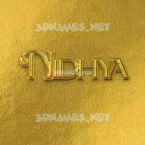 nidhya in All Gold style - 3D name wallpaper nidhya in All Gold style - 3D name wallpaper