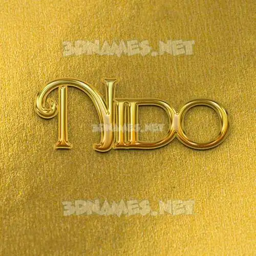 nido in All Gold style - 3D name wallpaper nido in All Gold style - 3D name wallpaper