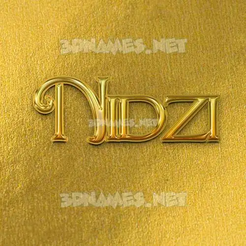 nidzi in All Gold style - 3D name wallpaper nidzi in All Gold style - 3D name wallpaper