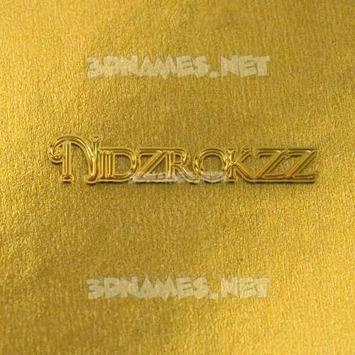 nidzrokzz in All Gold style - 3D name wallpaper nidzrokzz in All Gold style - 3D name wallpaper