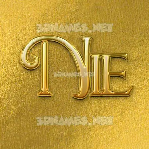 nie in All Gold style - 3D name wallpaper
