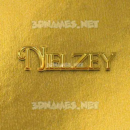 nielzey in All Gold style - 3D name wallpaper