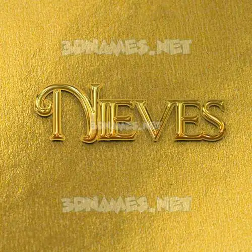 nieves in All Gold style - 3D name wallpaper nieves in All Gold style - 3D name wallpaper