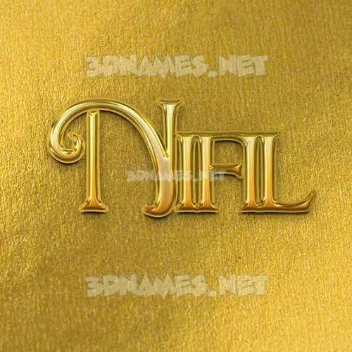 nifil in All Gold style - 3D name wallpaper nifil in All Gold style - 3D name wallpaper