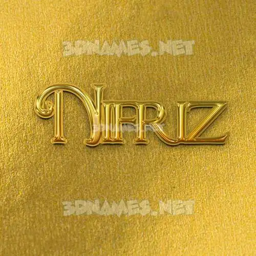 nifriz in All Gold style - 3D name wallpaper nifriz in All Gold style - 3D name wallpaper