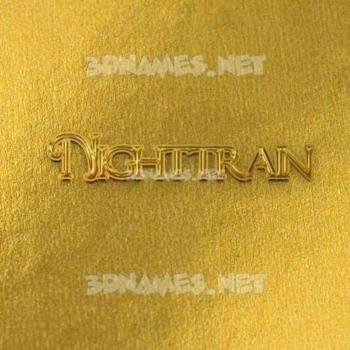 nighttrain in All Gold style - 3D name wallpaper nighttrain in All Gold style - 3D name wallpaper