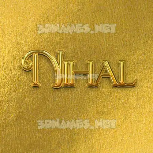 nihal in All Gold style - 3D name wallpaper nihal in All Gold style - 3D name wallpaper