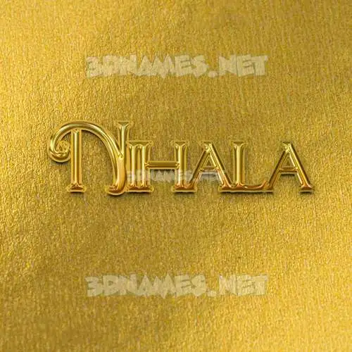 nihala in All Gold style - 3D name wallpaper nihala in All Gold style - 3D name wallpaper