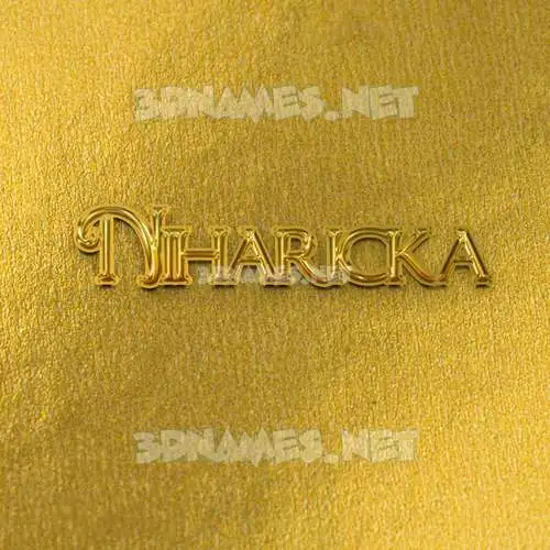 niharicka in All Gold style - 3D name wallpaper