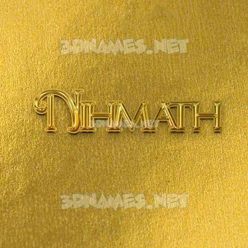 nihmath in All Gold style - 3D name wallpaper