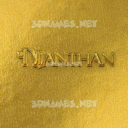 nijanthan in All Gold style - 3D name wallpaper nijanthan in All Gold style - 3D name wallpaper