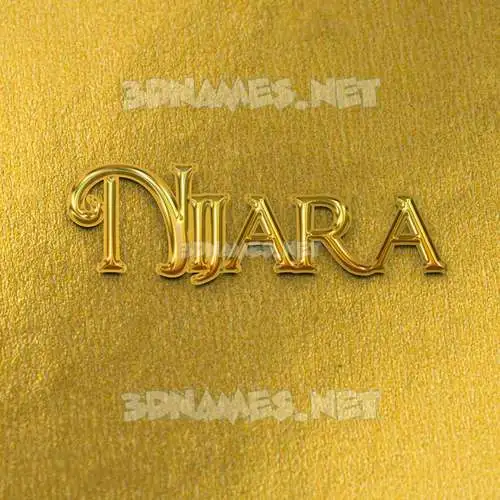 nijara in All Gold style - 3D name wallpaper nijara in All Gold style - 3D name wallpaper
