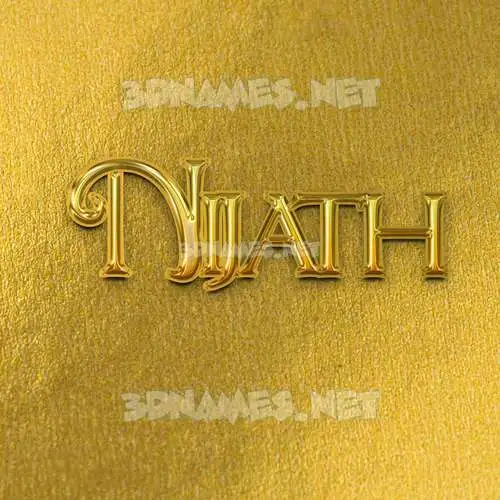 nijath in All Gold style - 3D name wallpaper nijath in All Gold style - 3D name wallpaper