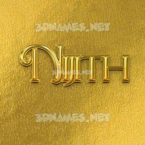 nijith in All Gold style - 3D name wallpaper nijith in All Gold style - 3D name wallpaper