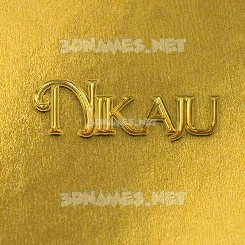 nikaju in All Gold style - 3D name wallpaper nikaju in All Gold style - 3D name wallpaper