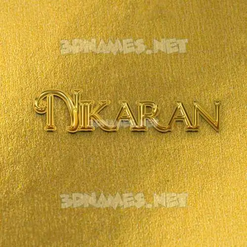 nikaran in All Gold style - 3D name wallpaper nikaran in All Gold style - 3D name wallpaper