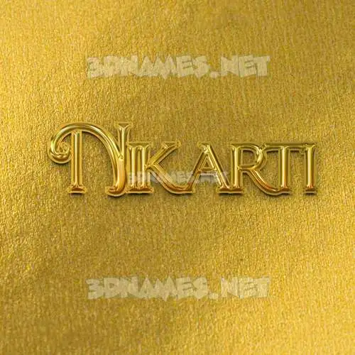 nikarti in All Gold style - 3D name wallpaper nikarti in All Gold style - 3D name wallpaper