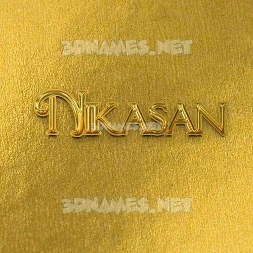nikasan in All Gold style - 3D name wallpaper nikasan in All Gold style - 3D name wallpaper