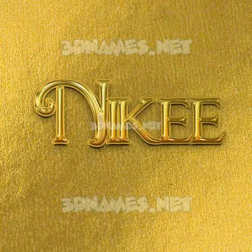 nikee in All Gold style - 3D name wallpaper nikee in All Gold style - 3D name wallpaper