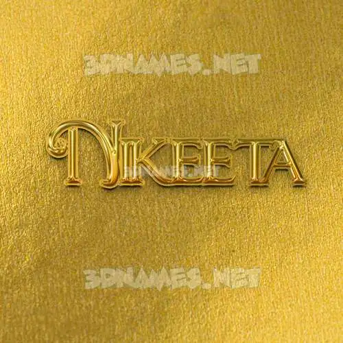 nikeeta in All Gold style - 3D name wallpaper