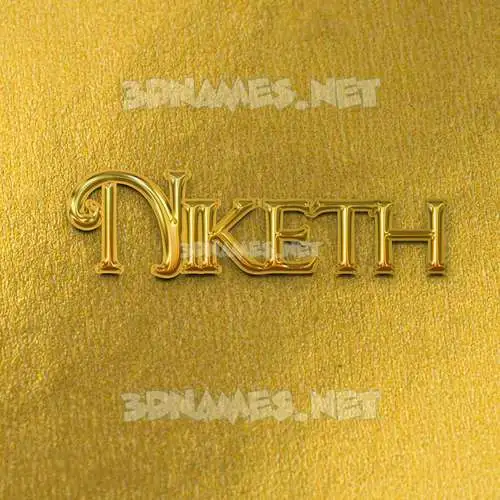 niketh in All Gold style - 3D name wallpaper niketh in All Gold style - 3D name wallpaper