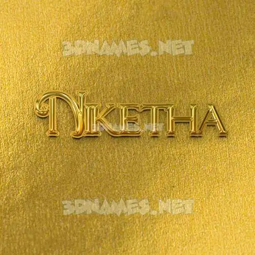 niketha in All Gold style - 3D name wallpaper niketha in All Gold style - 3D name wallpaper