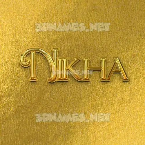 nikha in All Gold style - 3D name wallpaper nikha in All Gold style - 3D name wallpaper