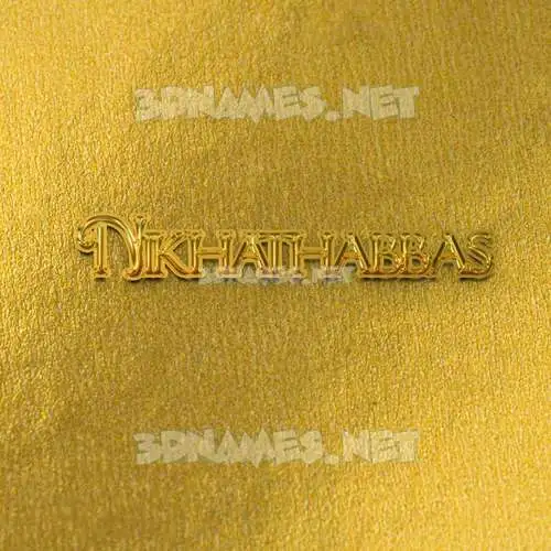 nikhathabbas in All Gold style - 3D name wallpaper