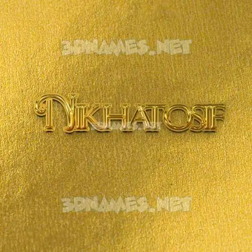 nikhatosif in All Gold style - 3D name wallpaper