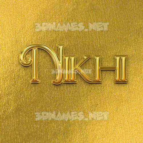 nikhi in All Gold style - 3D name wallpaper nikhi in All Gold style - 3D name wallpaper
