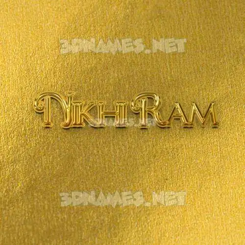 nikhi ram in All Gold style - 3D name wallpaper nikhi ram in All Gold style - 3D name wallpaper