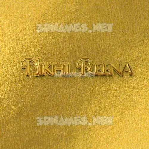 nikhil reena in All Gold style - 3D name wallpaper nikhil reena in All Gold style - 3D name wallpaper