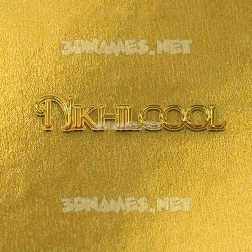 nikhilcool in All Gold style - 3D name wallpaper nikhilcool in All Gold style - 3D name wallpaper