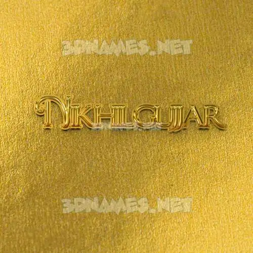 nikhilgujjar in All Gold style - 3D name wallpaper