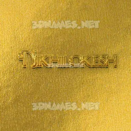 nikhilokesh in All Gold style - 3D name wallpaper
