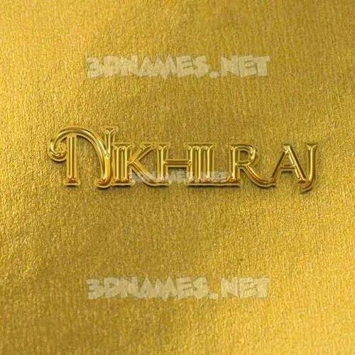 nikhilraj in All Gold style - 3D name wallpaper