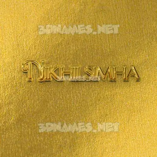nikhilsimha in All Gold style - 3D name wallpaper nikhilsimha in All Gold style - 3D name wallpaper