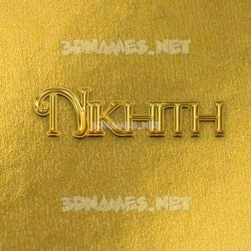 nikhith in All Gold style - 3D name wallpaper nikhith in All Gold style - 3D name wallpaper