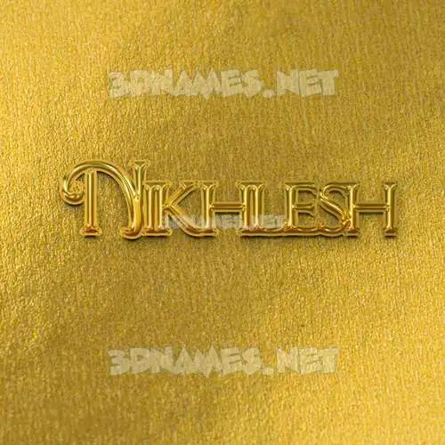 nikhlesh in All Gold style - 3D name wallpaper nikhlesh in All Gold style - 3D name wallpaper