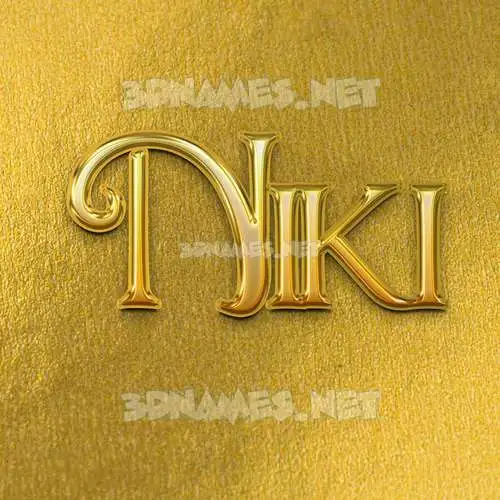 niki in All Gold style - 3D name wallpaper