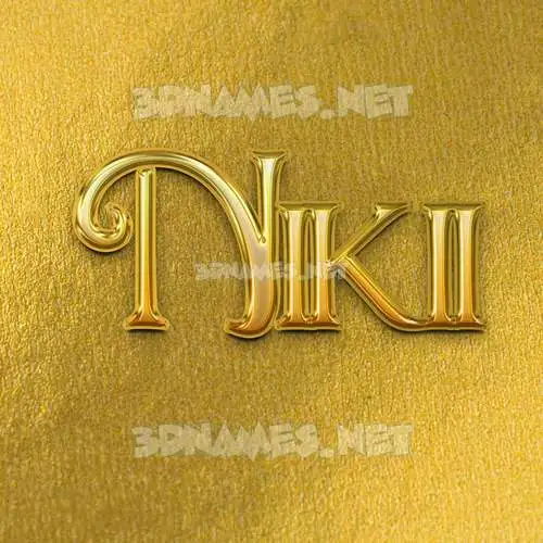 nikii in All Gold style - 3D name wallpaper nikii in All Gold style - 3D name wallpaper