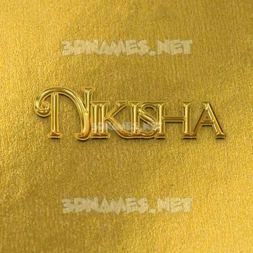 nikisha in All Gold style - 3D name wallpaper nikisha in All Gold style - 3D name wallpaper