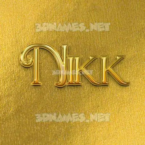 nikk in All Gold style - 3D name wallpaper nikk in All Gold style - 3D name wallpaper