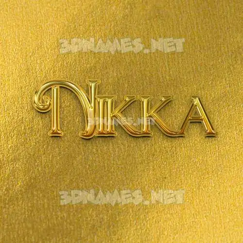 nikka in All Gold style - 3D name wallpaper nikka in All Gold style - 3D name wallpaper