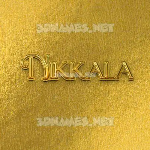 nikkala in All Gold style - 3D name wallpaper nikkala in All Gold style - 3D name wallpaper