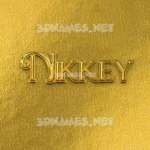 nikkey in All Gold style - 3D name wallpaper nikkey in All Gold style - 3D name wallpaper