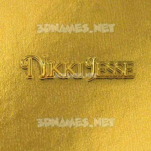 nikki jesse in All Gold style - 3D name wallpaper nikki jesse in All Gold style - 3D name wallpaper
